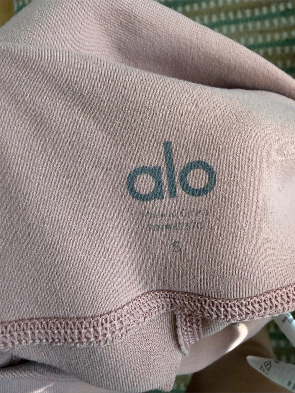 ALO Mauve High-Waist Mesh Panel Leggings